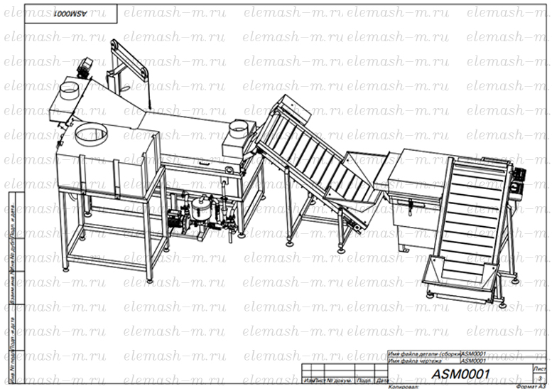 линия жарки гренок (схема)
